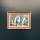 Original Swedish Oil on Panel – “Sailboats” by Bertil Thorell,  Signed