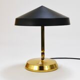 Mid-century table or desk lamp in black brass, Austria, 1960s.