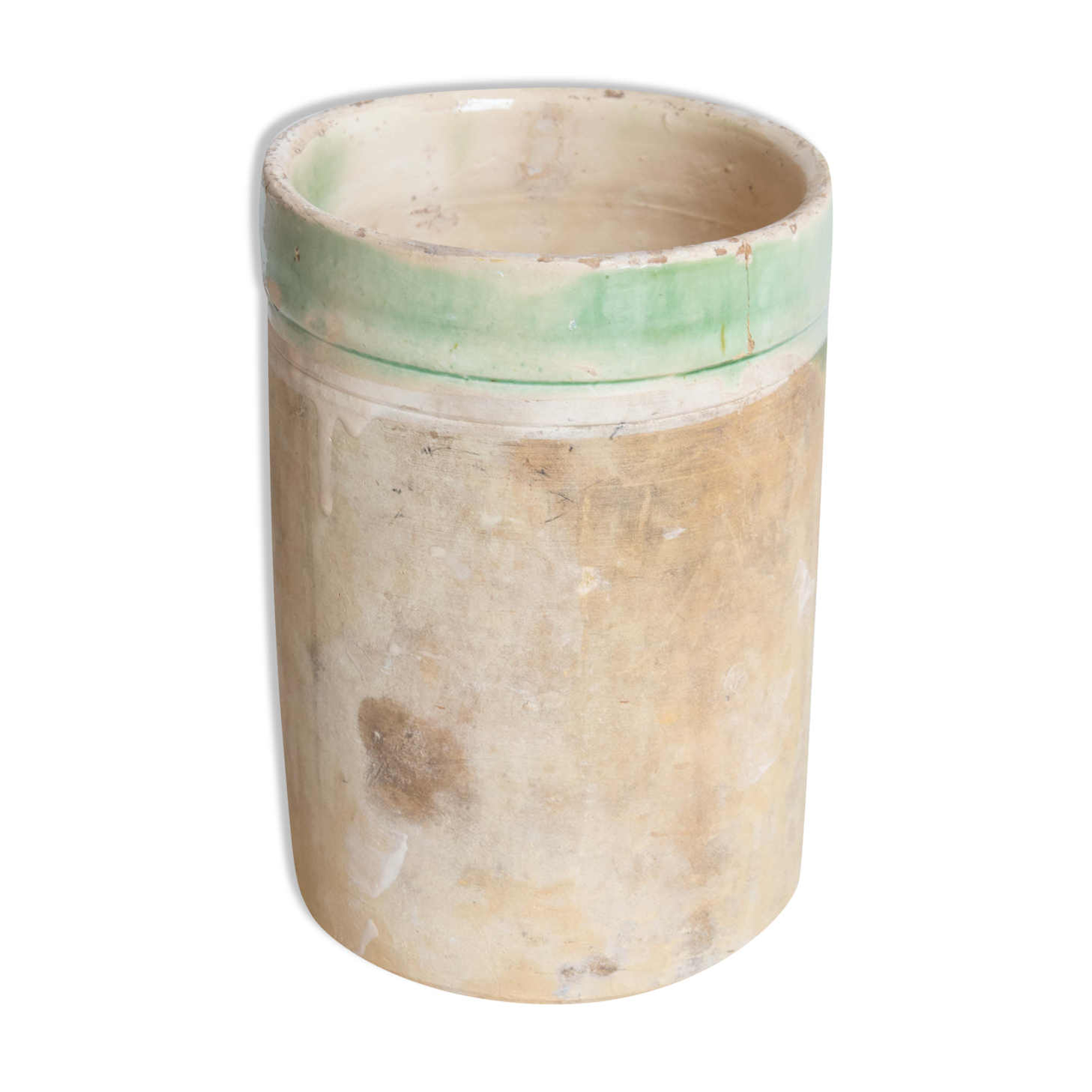 Antique ceramic cylinder vase