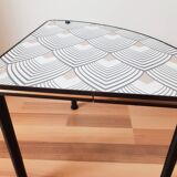 Vintage pedestal table, corner shelf, side table, tripod, 50s
