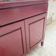 Red lacquered enfilade 1970 160cm