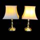 Paire de lampes d’appoint en laiton doré – Massive – années 80