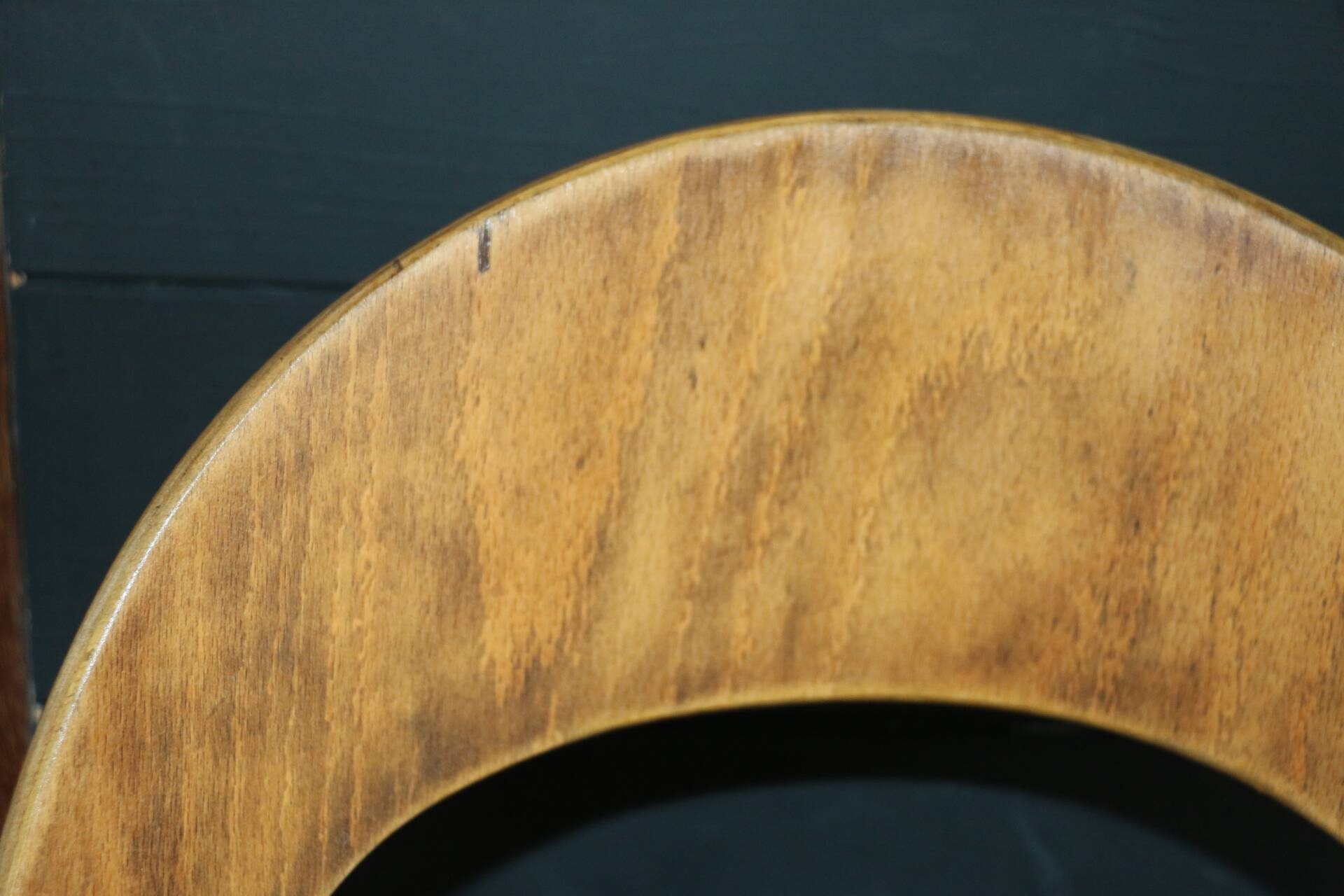 2 baumann chairs, seagull, dark beech, black imitation leather