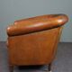 Fauteuil club en cuir de mouton robuste