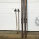 Former pair of Ramy wooden skis - vintage mountain chalet deco sticks