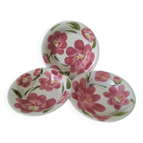 Assiettes creuses fleuries – Faïencerie San Marco, Italie – années 80