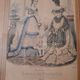 Set of 2 golden frames old engraving "Petit courier des Dames" "journal des Demoiselles"