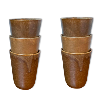 6 sandstone cups