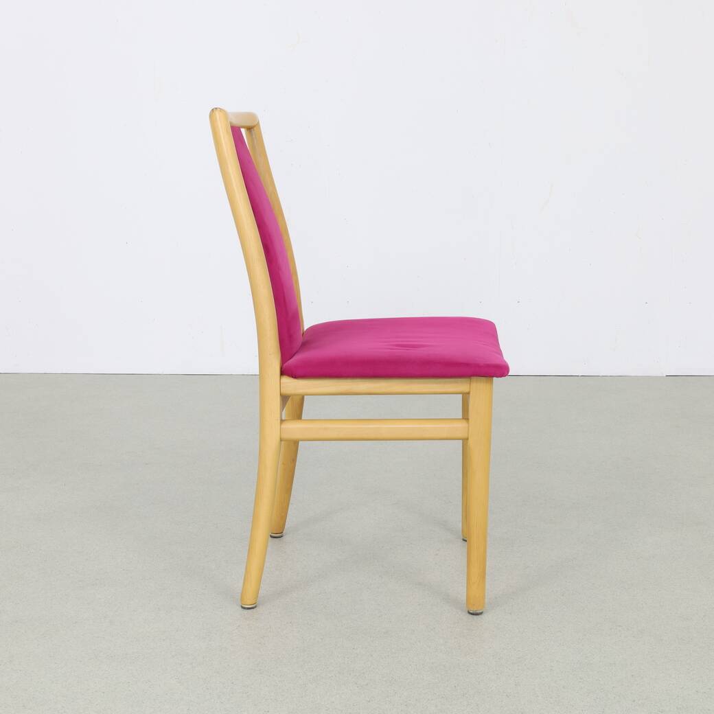 4x danish daning chair in velvet by k. høffer-larsen