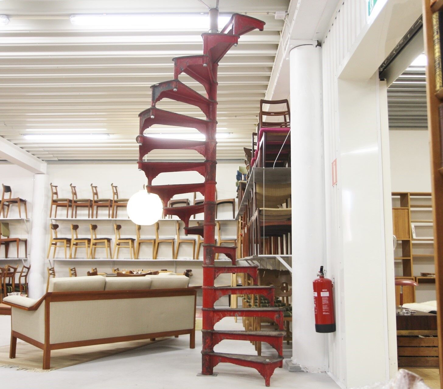 Cast iron spiral staircase, Sweden, 1900