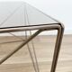 Mid century isocele side table designed by Max Sauze, French Architectural Coffee table