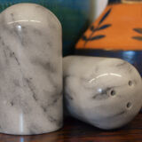 Salt and pepper shaker in Carrara marble