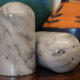 Salt and pepper shaker in Carrara marble