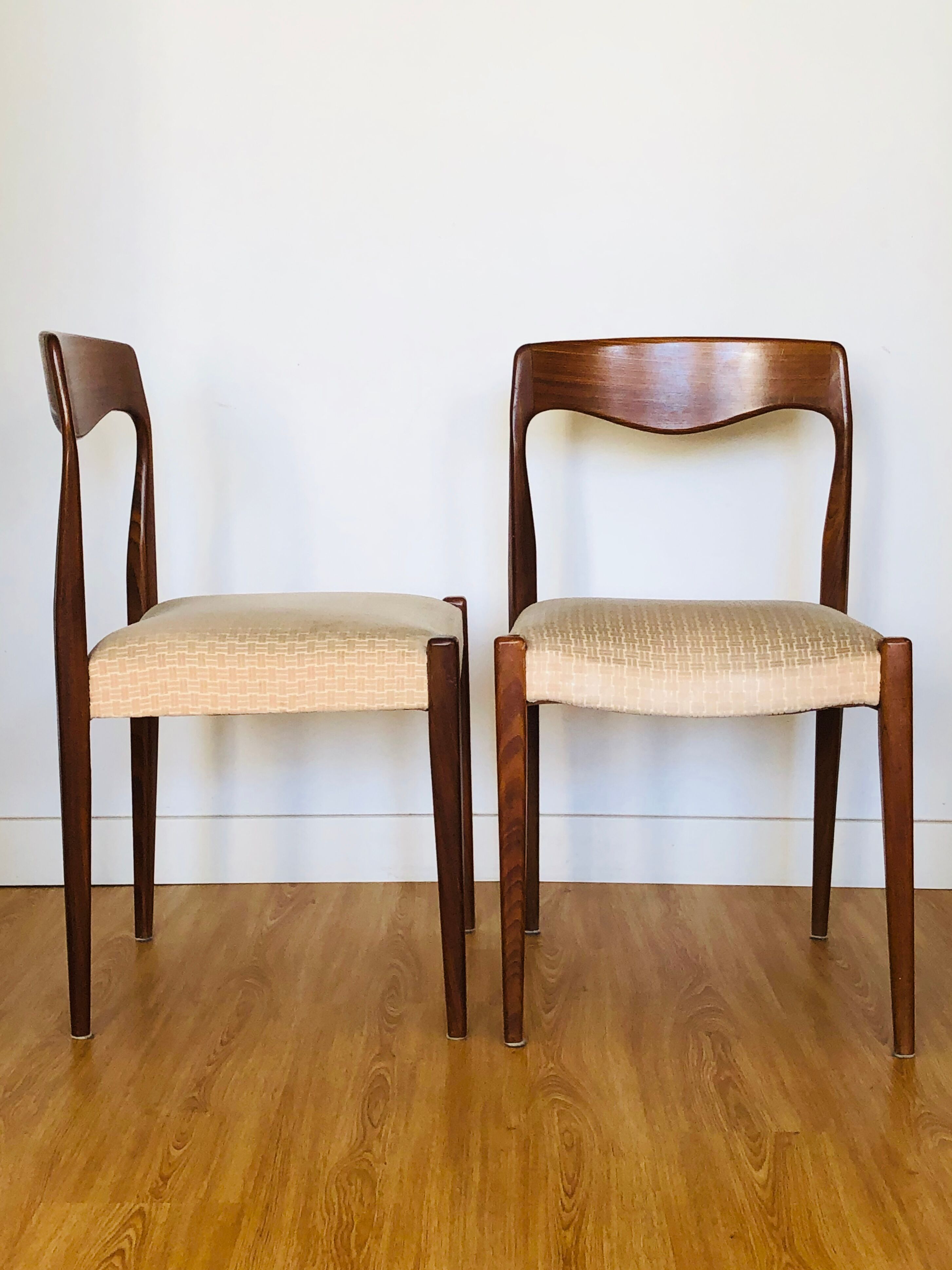Pair of teak chairs