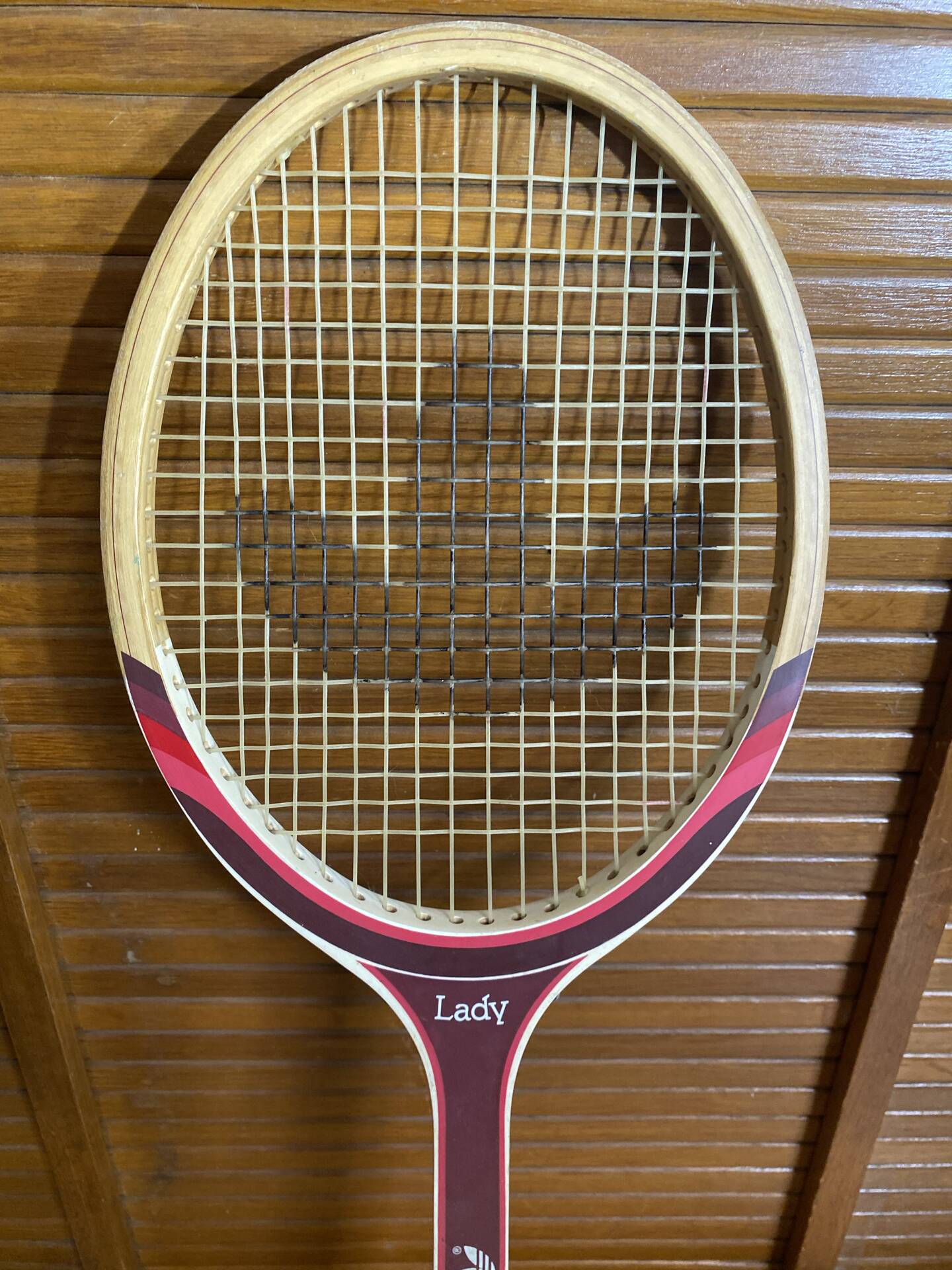 Raquette tennis ancienne adidas lady bois + housse vintage #e199