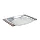 Square stainless steel tray, Danish design, 1970s, made in Denmark