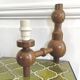 Vintage wooden wall lamp