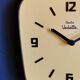 Formica vintage clock silent wall clock "Yellow electro star"