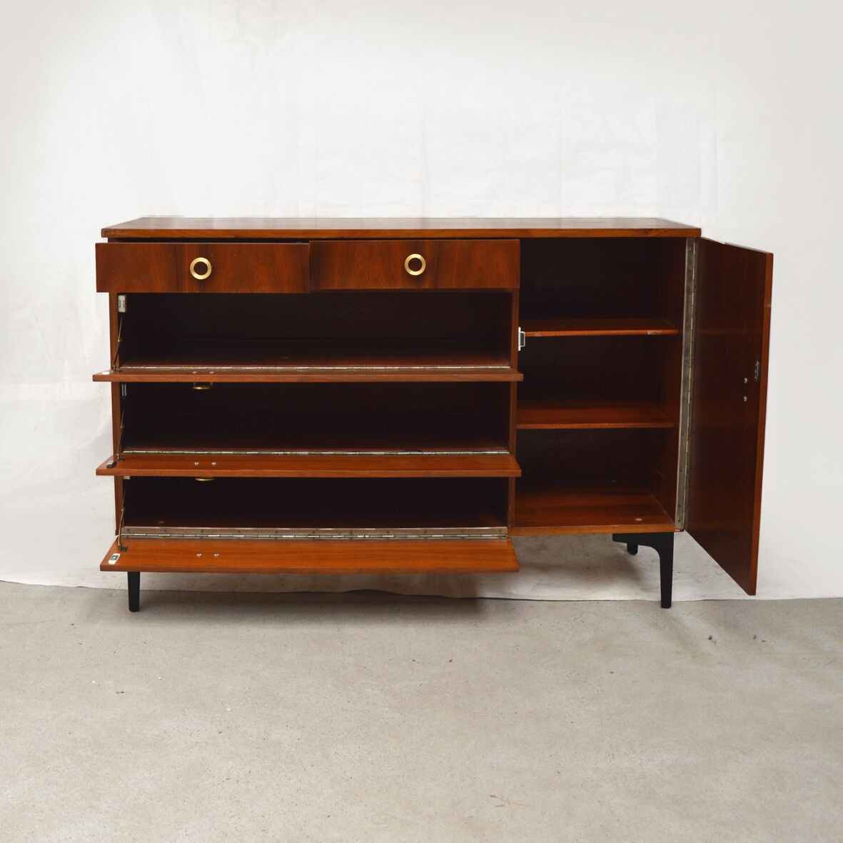 Entrance cabinet brass handles, 1960