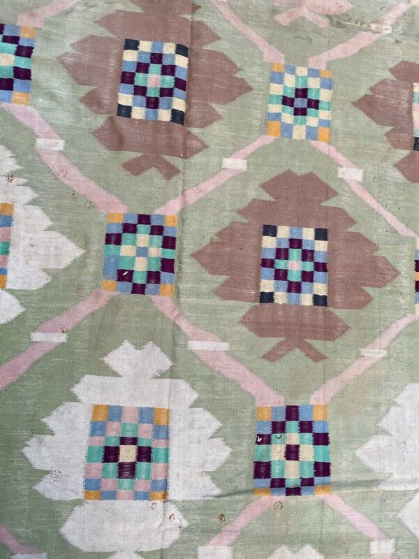 Large flat carpet Durhi India 317x482 cm