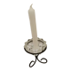 Metal base glass candle holder