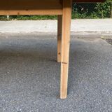 Scandinavian extendable dining table renovated in solid wood 180cm