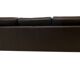 Black leather three-seater sofa