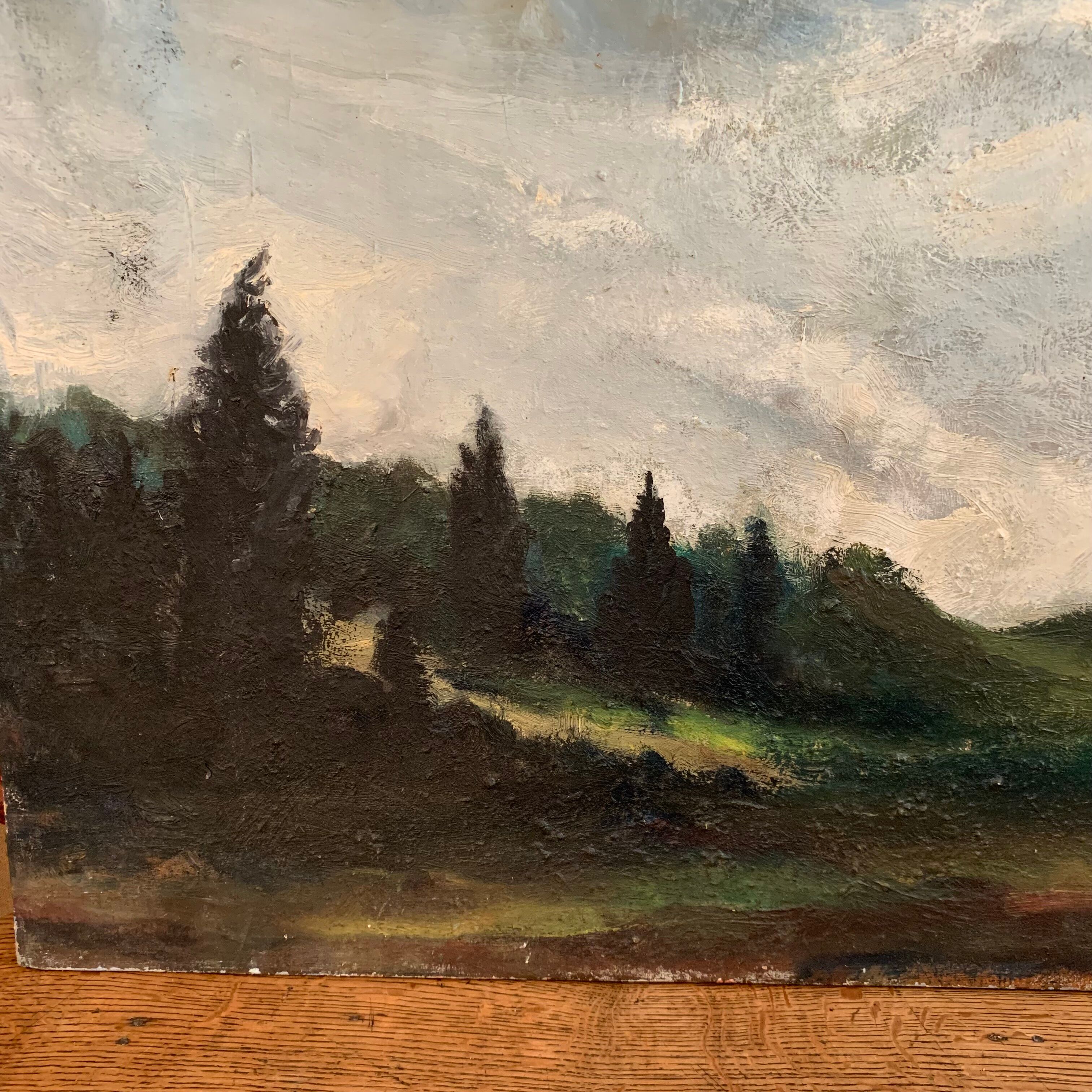 Rural landscape painting by Yetty Leytens