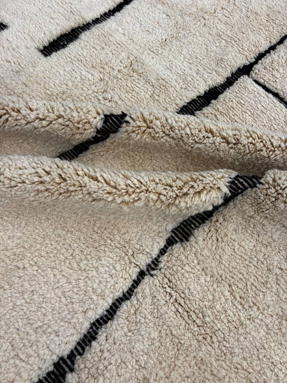 Sala - Custom black and white Moroccan Berber rug