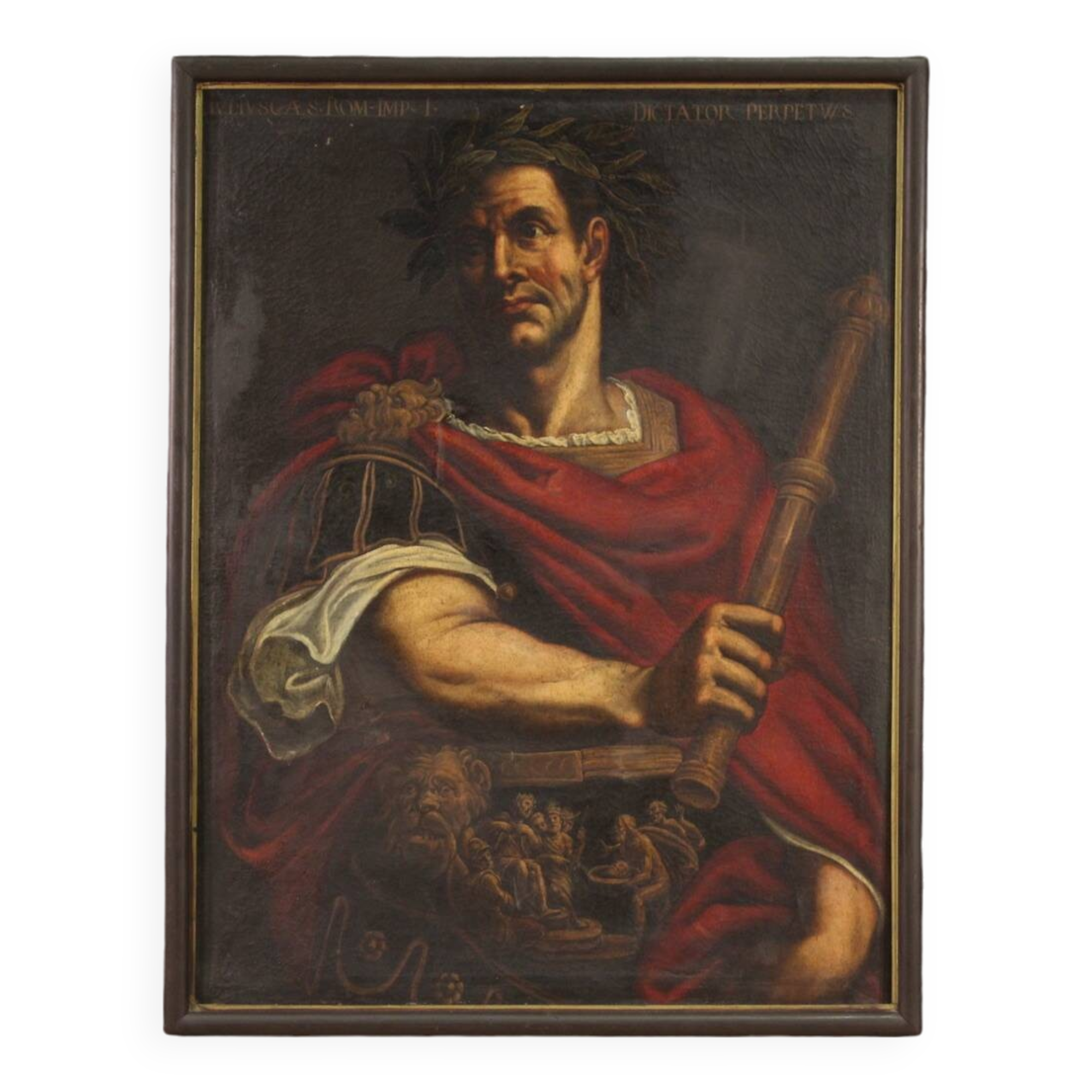 Rare painting portrait of Julius Caesar from the 17th century