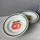 Vintage Moulin des loups Orchies apple plates - grand feu decor - 4 pieces