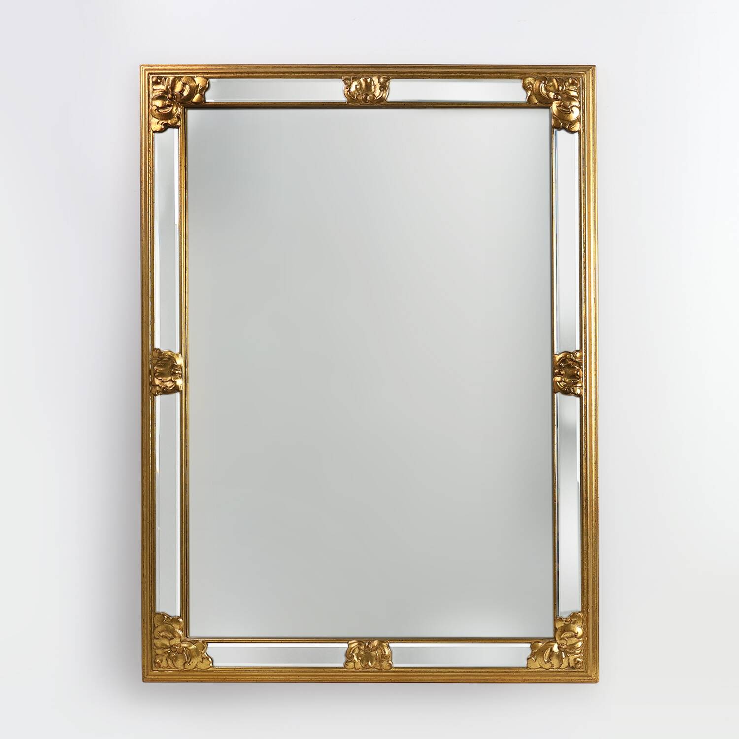 Richly ornamented Mirror by Deknudt, Belgium ca. 1950
