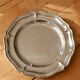 Small round vintage shiny metal dish - Scalloped