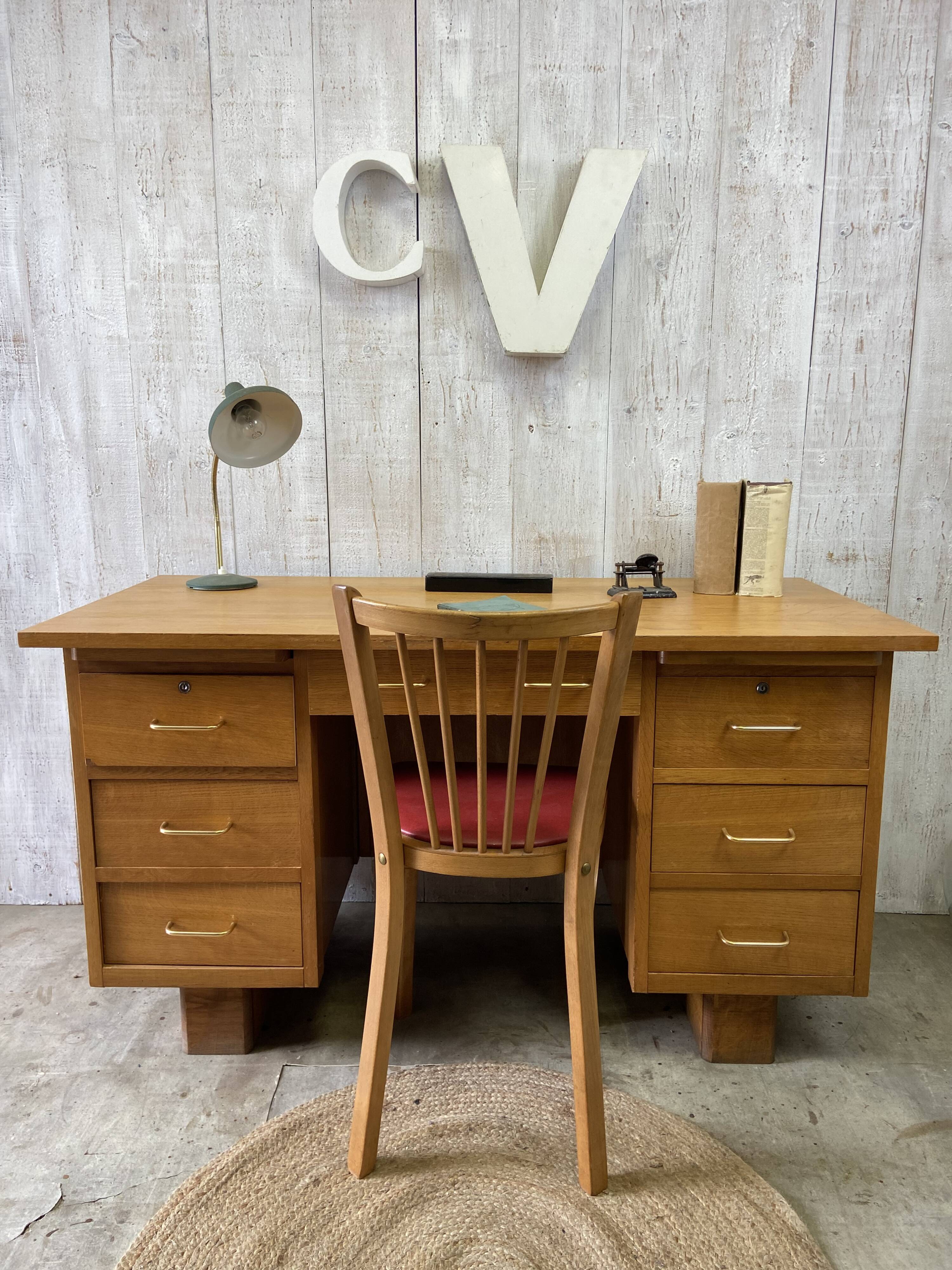 Vintage desk set and Baumann chair