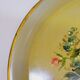 Napoleon III Painted Sheet Metal Tray Painted Metal Floral Decor Diameter 44.5