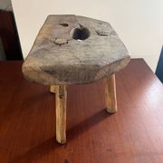 Small rustic farm stool