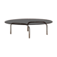 Vintage 70's oval coffee table in glass and chrome