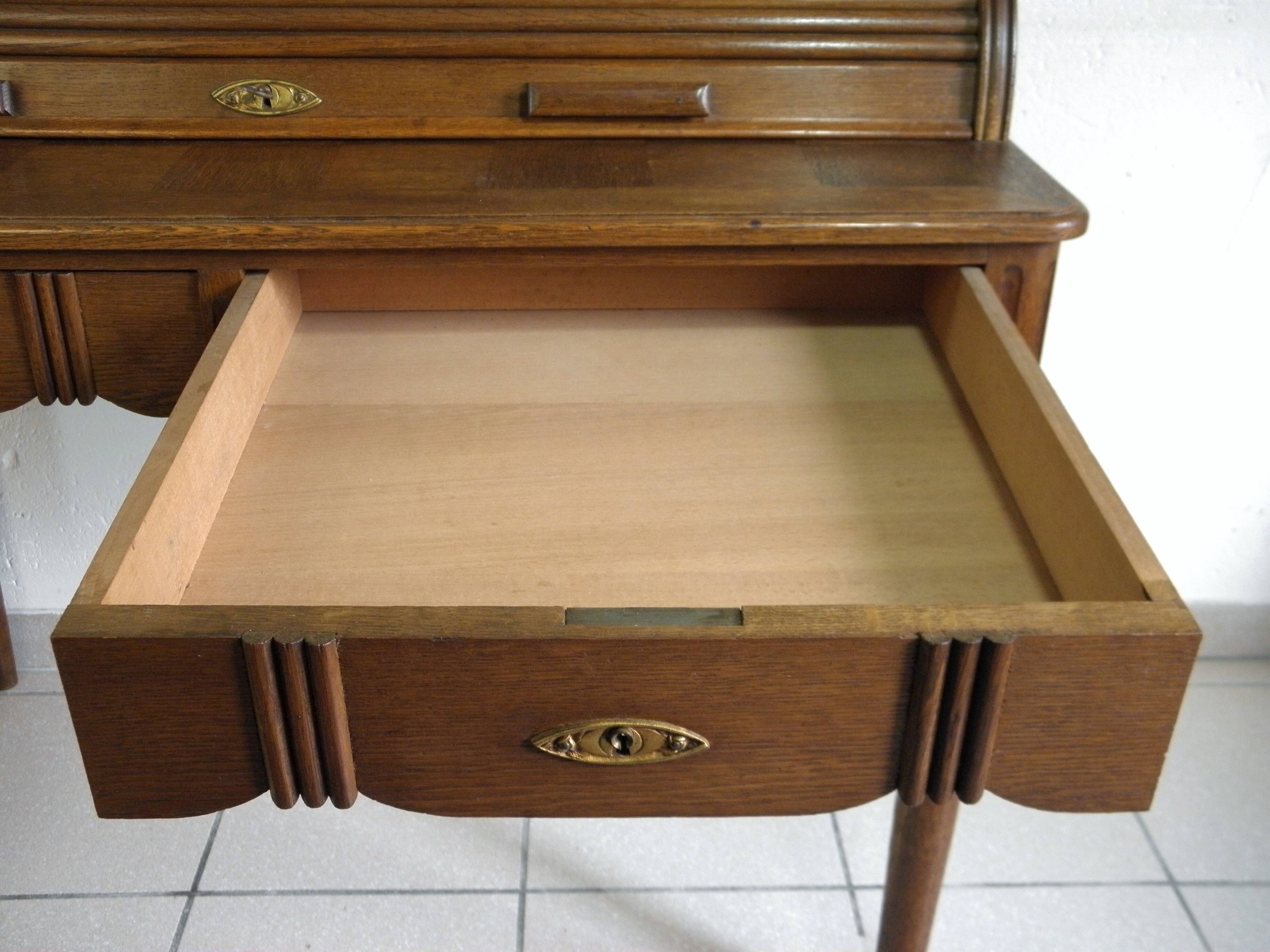 Art deco cylindrical desk