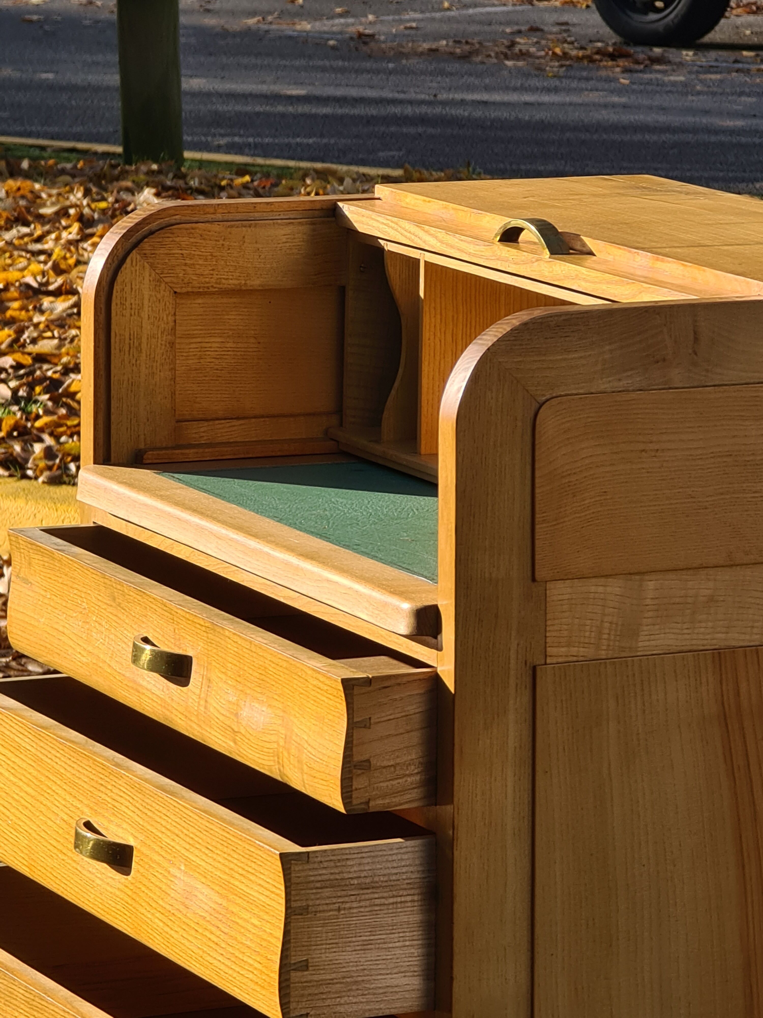 Secretary chest of drawers art deco style secretary