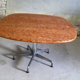 Dining table by Giancarlo Piretti for Castelli in terracotta travertine