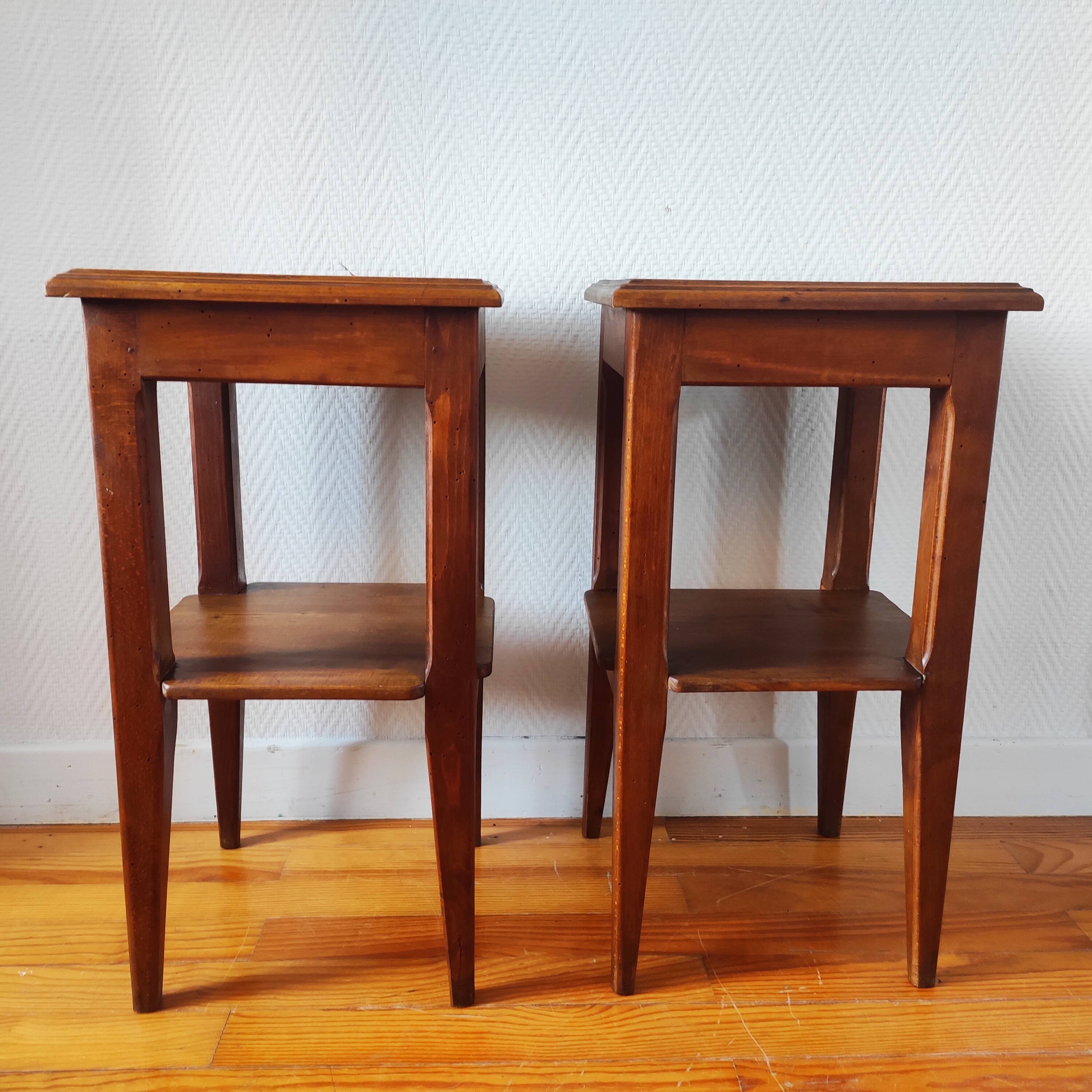 Pair of bedside tables, end of sofa, 1940/50