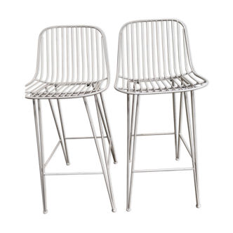 Lot de 2 chaises de bar métal