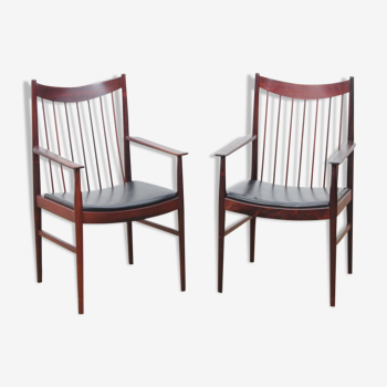 Fauteuils scandinaves en palissandre par Arne Vodder pour Sibast 1960s