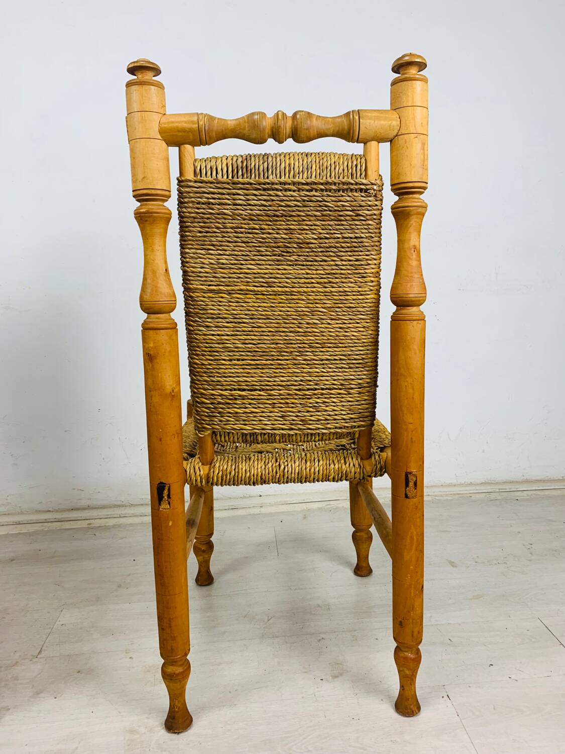 Wood and rope chair