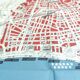 Tourist map of Nice 1950 French Riviera