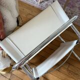 Chrome and leather chair