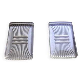 2 Lalique knife holders