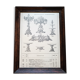 Framed period illustrated plate
