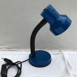 Office lamp Brama blue metal bras flexible black 70s italy vintage