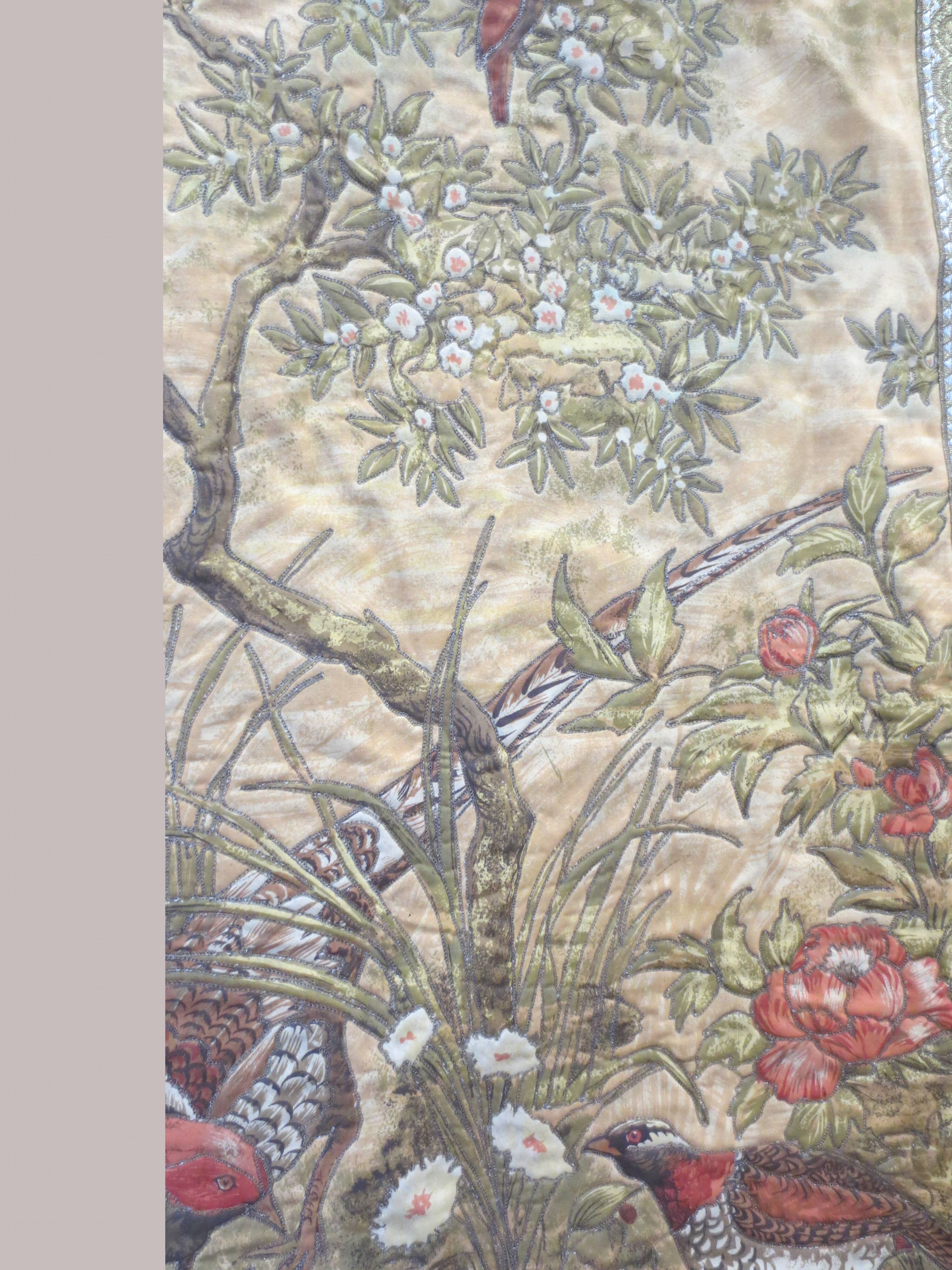 medium-sized embroidered antique tapestry
